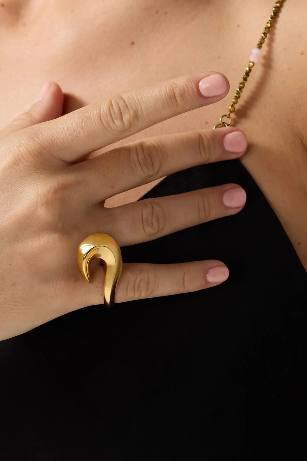 Bague 2 doigts  - Doré