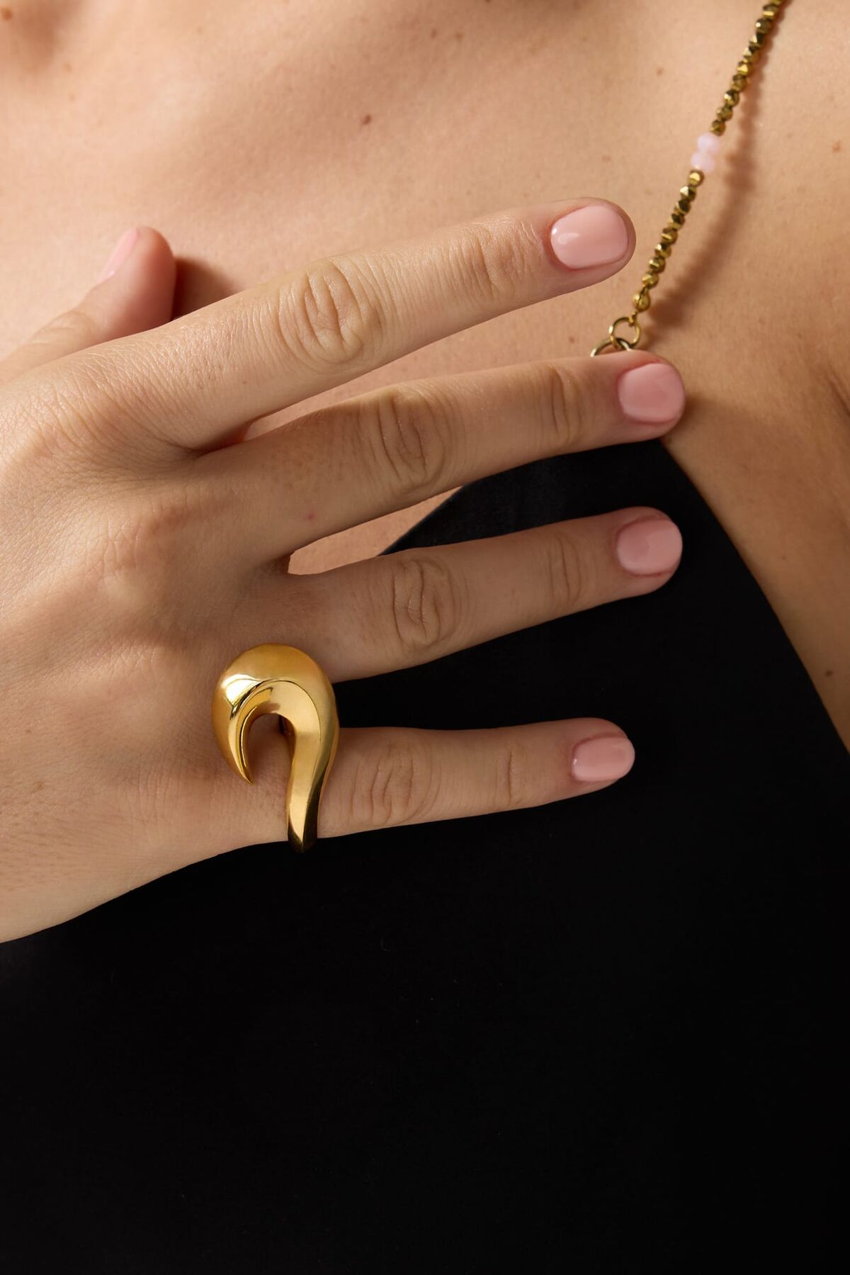 Bague 2 doigts - Doré